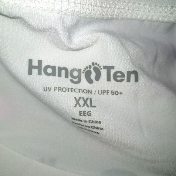 Hang Ten XXL White Ling Sleeve Tee UPF 50+ - Picture 5 of 7